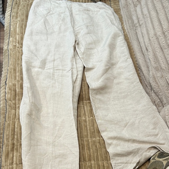 H&M Beige Linen Blend Trousers - Picture 3 of 3